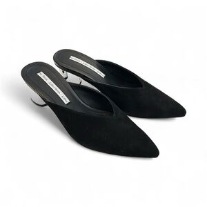 & Other Stories Black suede mule with 2 1/4” heels 6